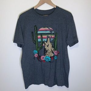 Crazy Train Howling Wolf Native T Shirt